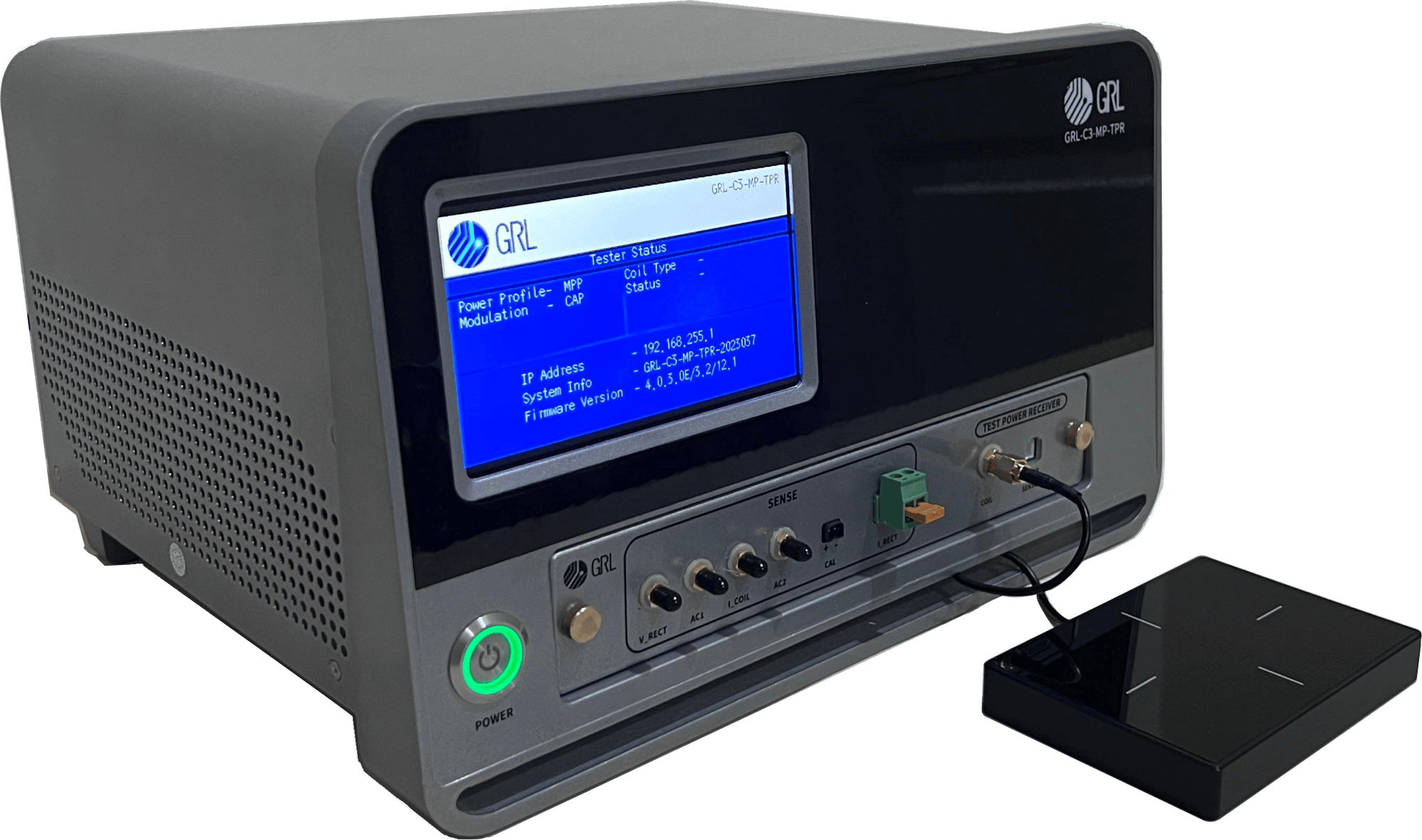 GRL Qi2 Wireless Charging Transmitter (GRL-C3-MP-TPR) and Receiver Tester (GRL-C3-TPT)